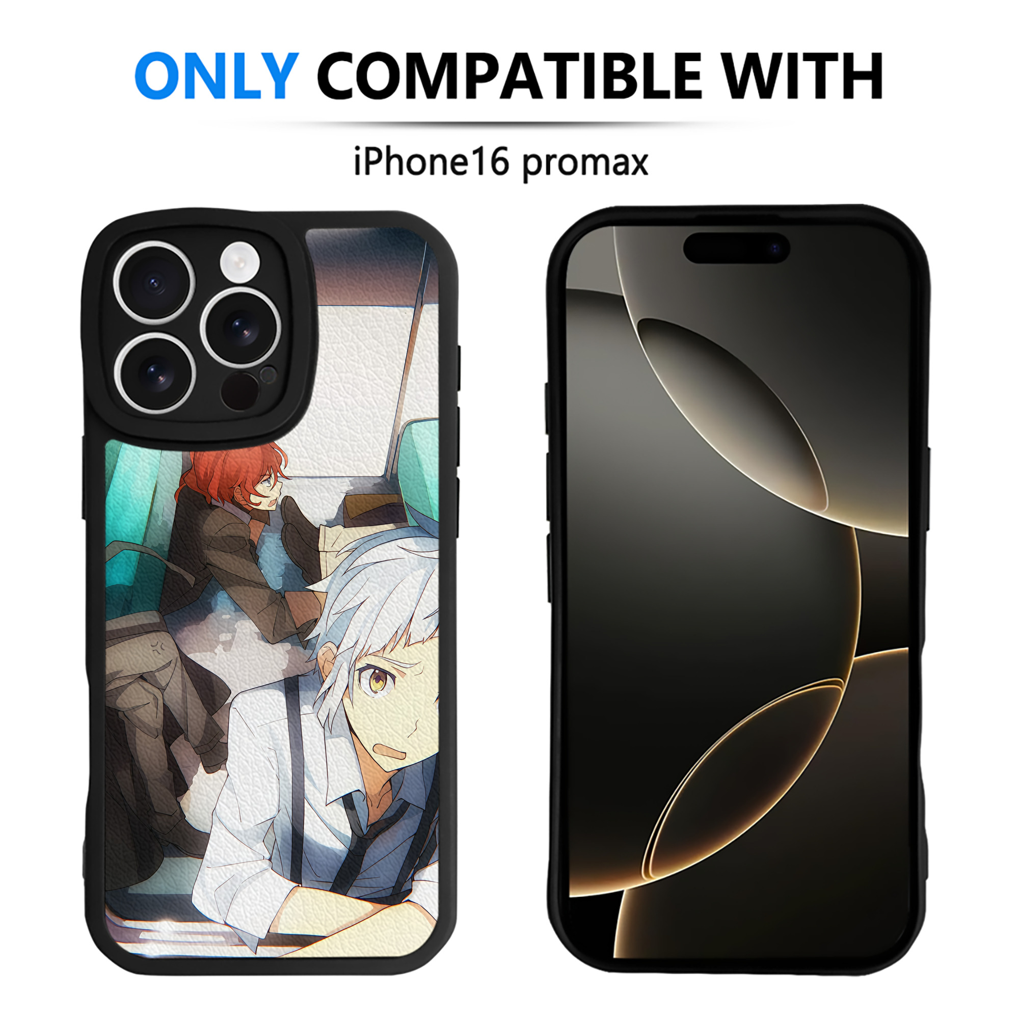 （画像用） 文豪ストレイドッグス Bungo Stray Dogs 【iPhone 16シリーズ対応】シリコンスマホケース（レザー調） 材質：シリコン